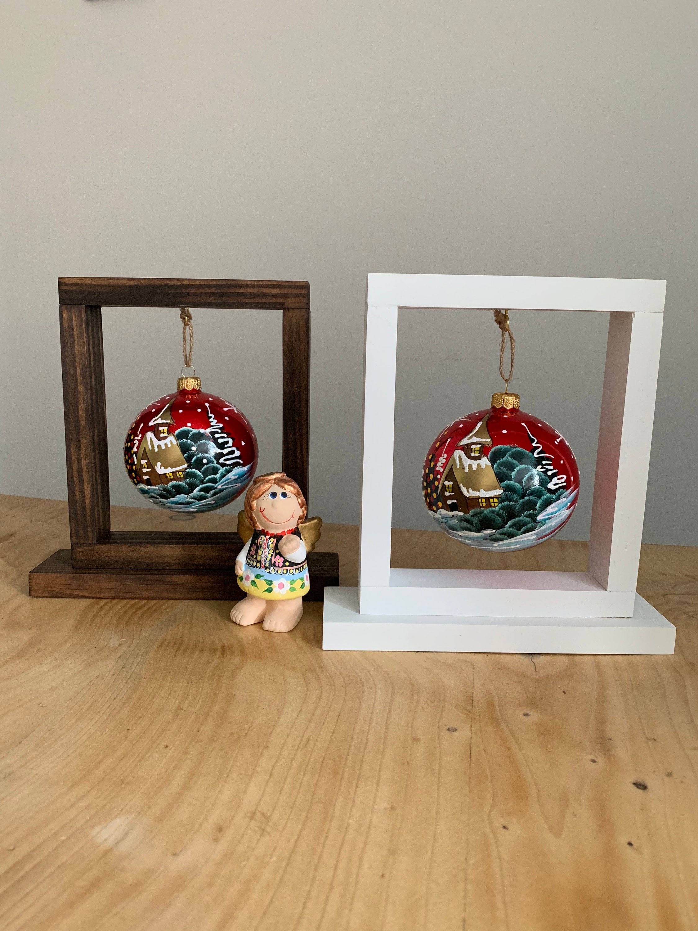 Ornament Display Stand Iron Pothook Stand For Hanging Glass Terrarium With Wood Base Creative Decoration For Home Garden Wedding Party Festival