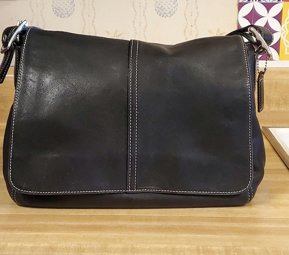バッグ COACH Leather A4 Messenger Bag Black COACH Morgan Messenger Bag Black Leather Briefcase Travel