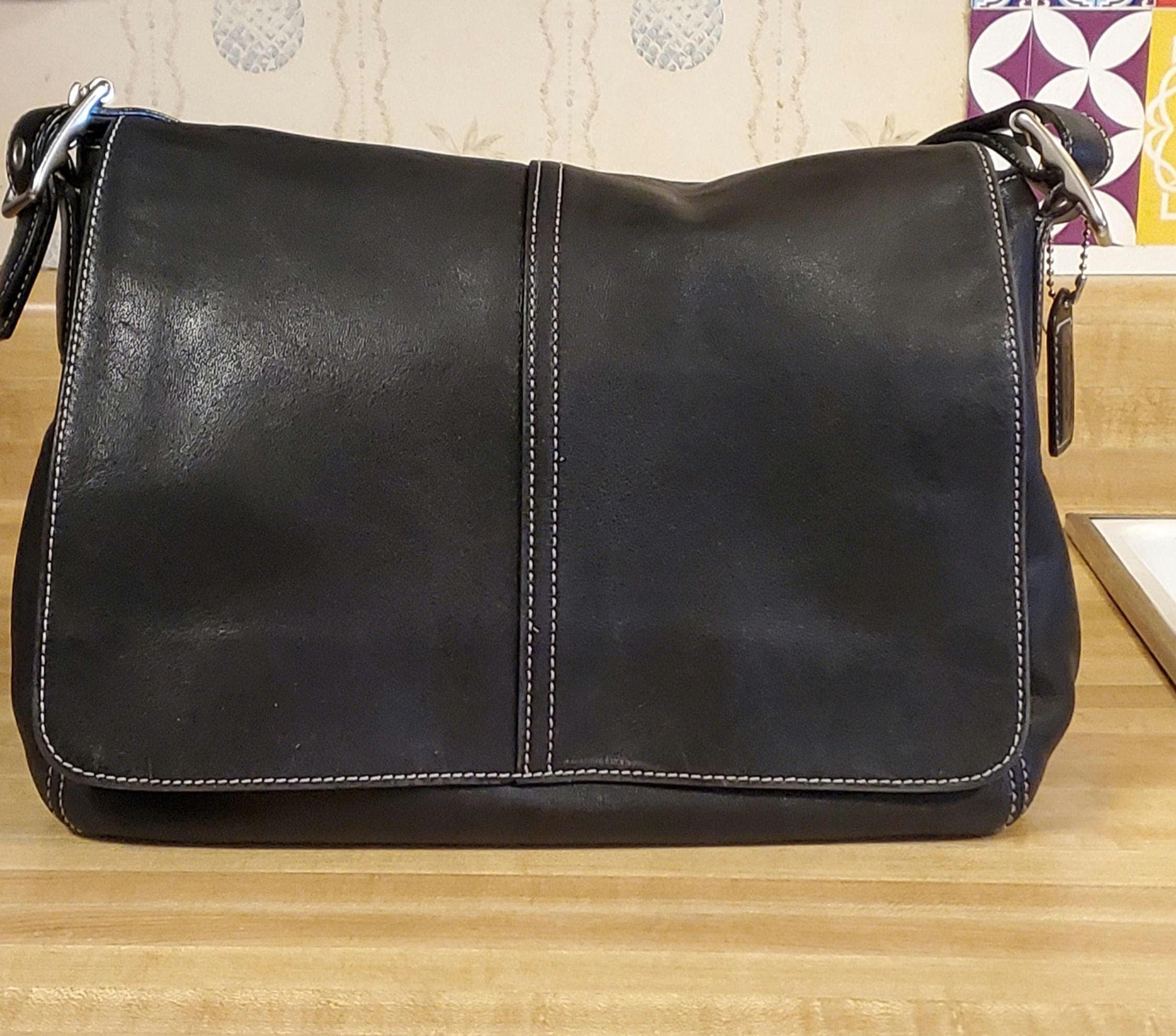 Coach Hampton Black Leather Crossbody Bag - C043-9570 - Etsy