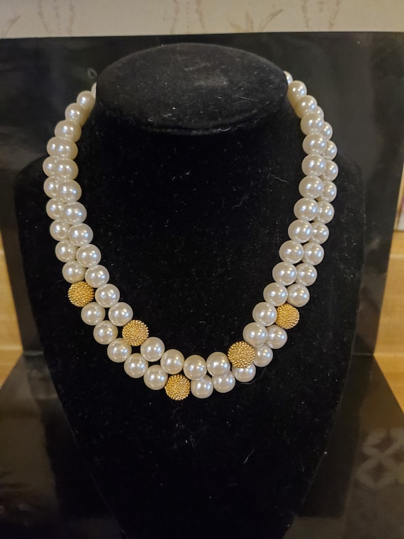 Erwin Pearl double strand necklace