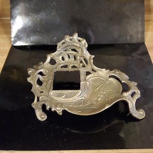 Brass footed ink well stand