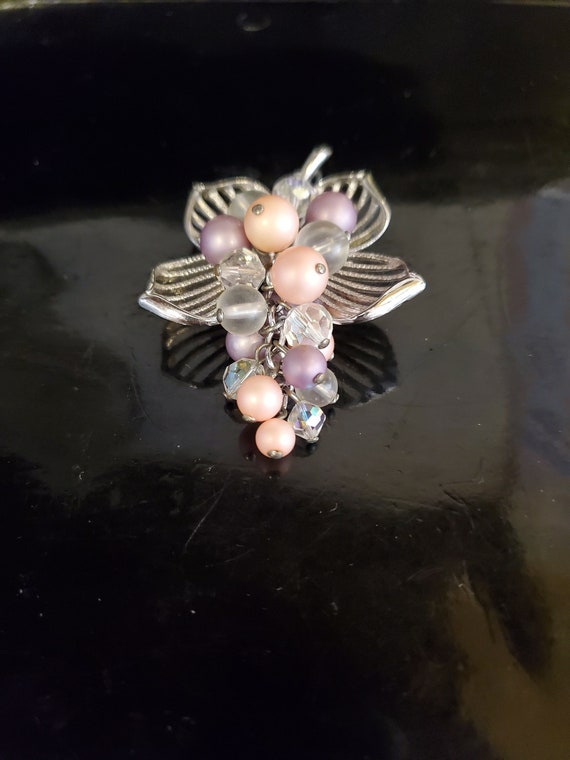 Park Lane Lavender and Pink bead pin/pendant