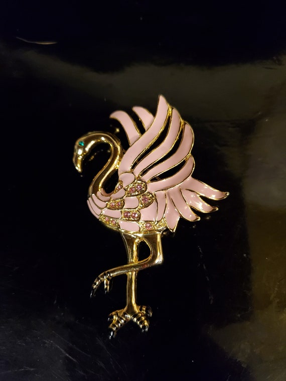 Flamingo Brooch or Pendant