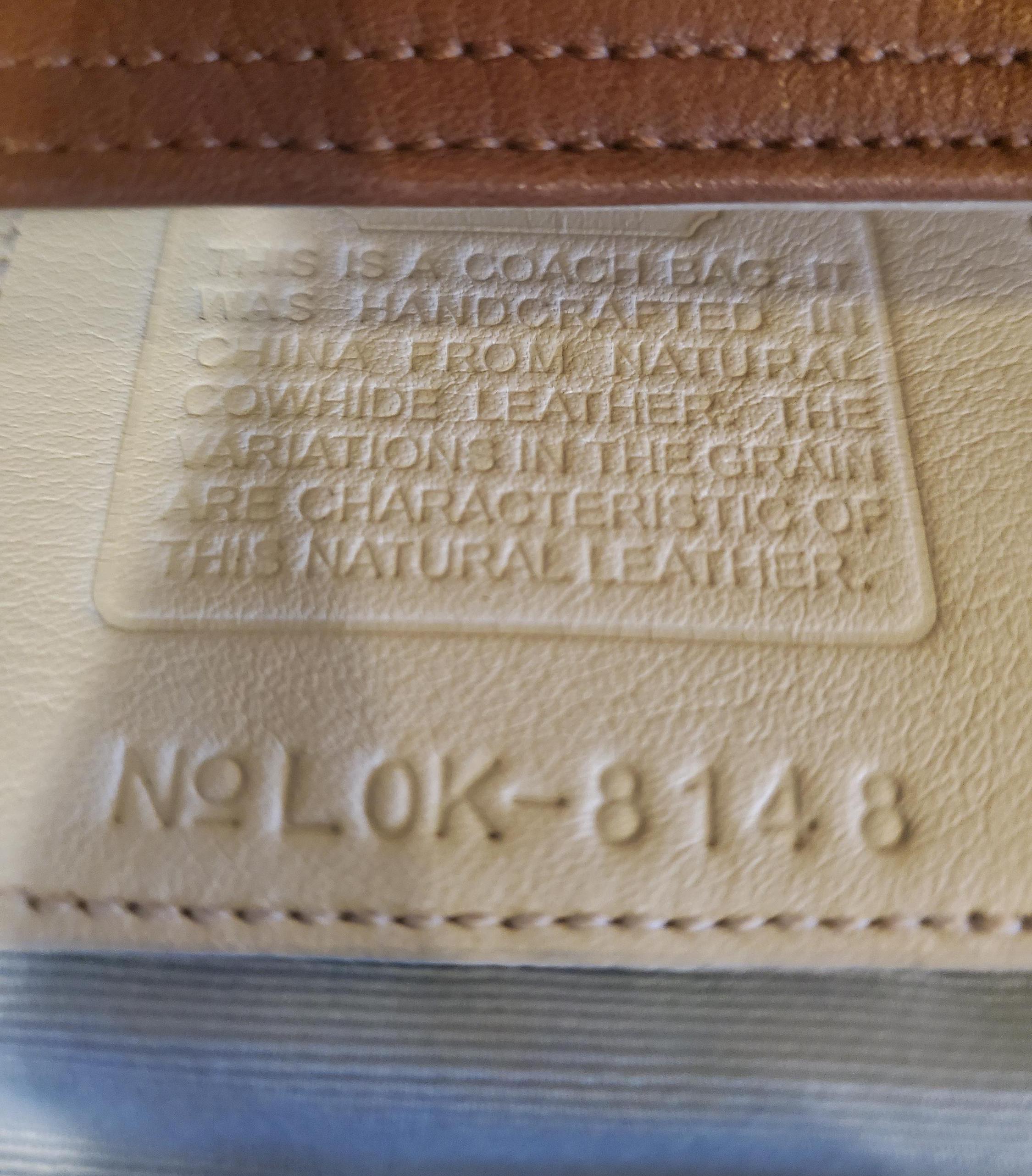Coach Caramel Leather Shoulder Bag: Cream Accent, Gold