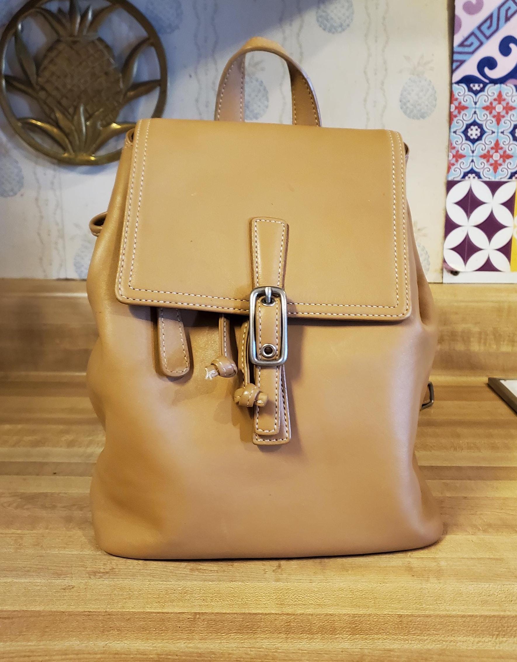 COACH 9858 Legacy Tan Backpack Bag - Etsy
