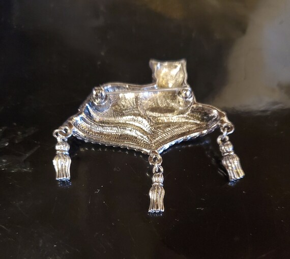 Cat on Flying Carpet pin - image 3