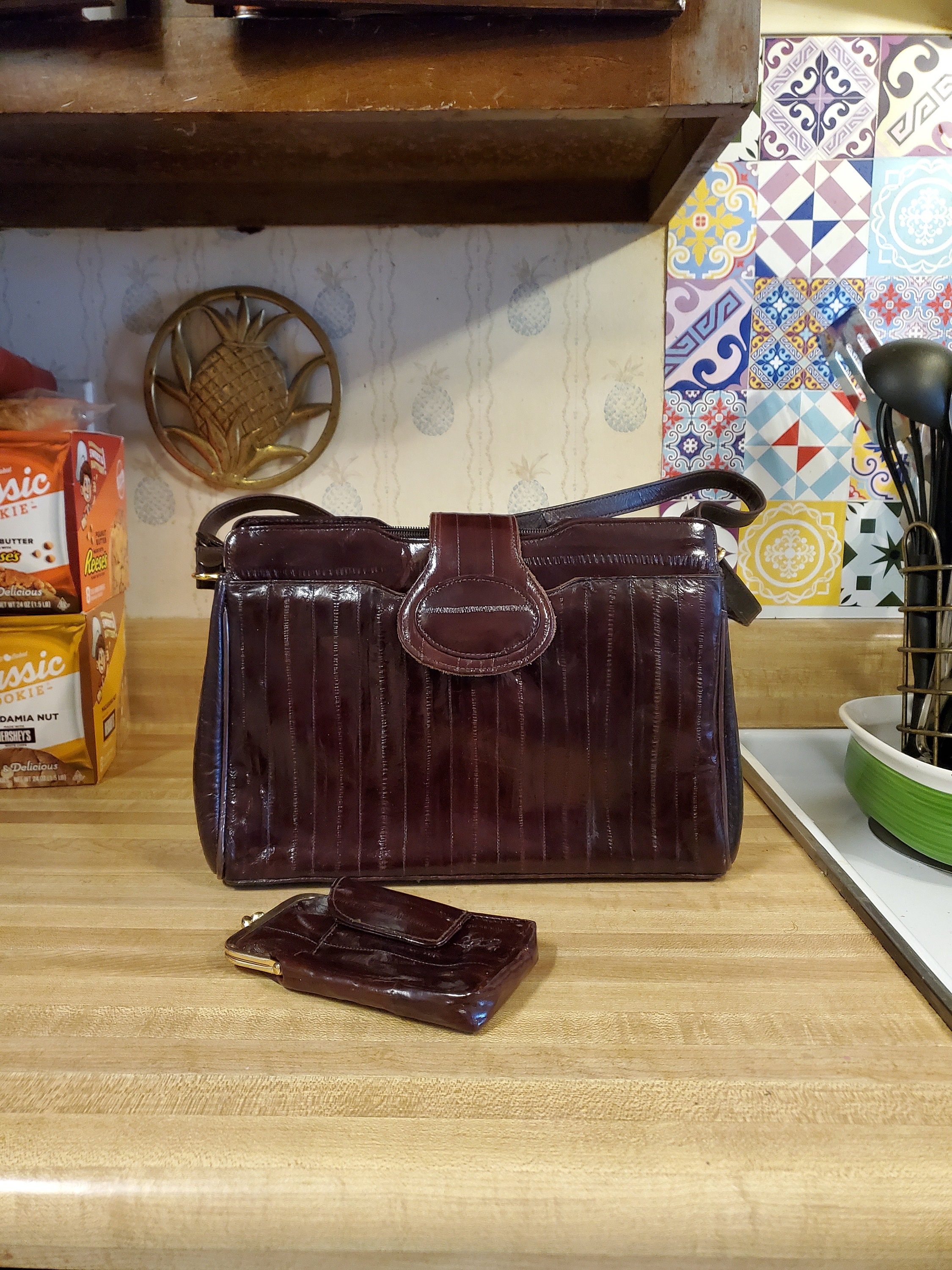 Eel skin wallet korea new arrivals