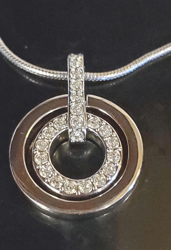 Swarovski circle pendant necklace