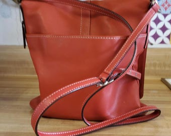 Coach Legacy Leather Crossbody Bag: Reddish Orange - Etsy