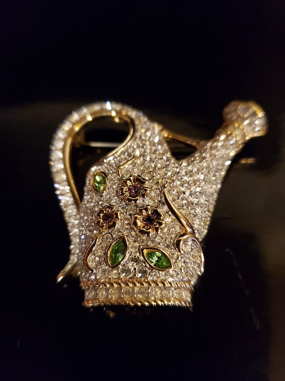 Swarovski Watering can brooch