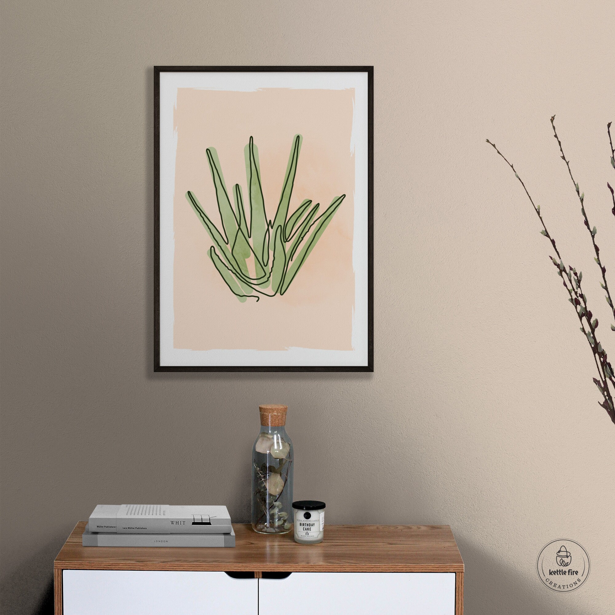 Aloe Plant Digital Artwork Aloe Vera Printable Art Succulent - Etsy