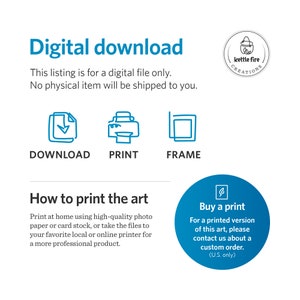 Explanation of digital download purchase.  Also in listing details below.
