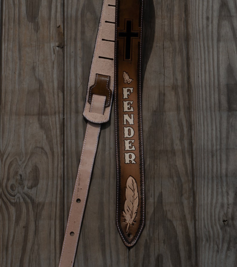 Personalized Leather Guitar Strap Etsy