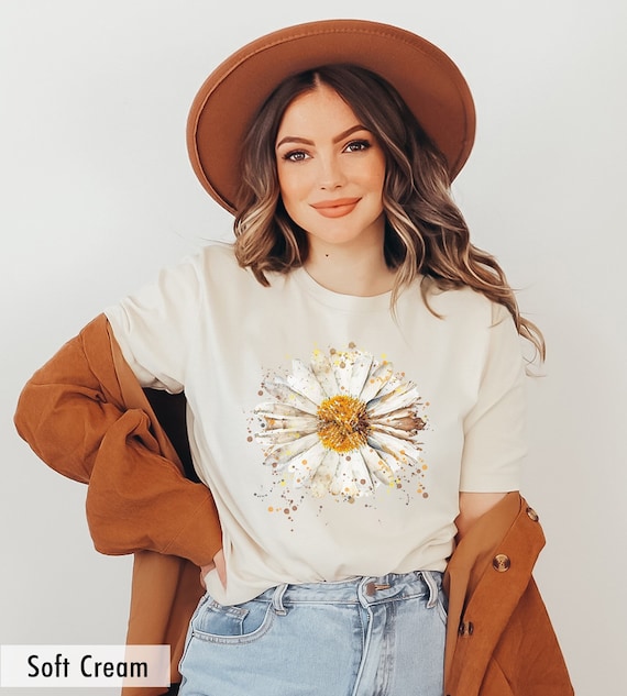 Daisy Shirt, Wildflower Shirt, Daisy Women Shirt, Boho Shirt, Floral Shirt Gift, Birth Month Flower, Daisy t shirt, Floral Tshirt,Flower Tee