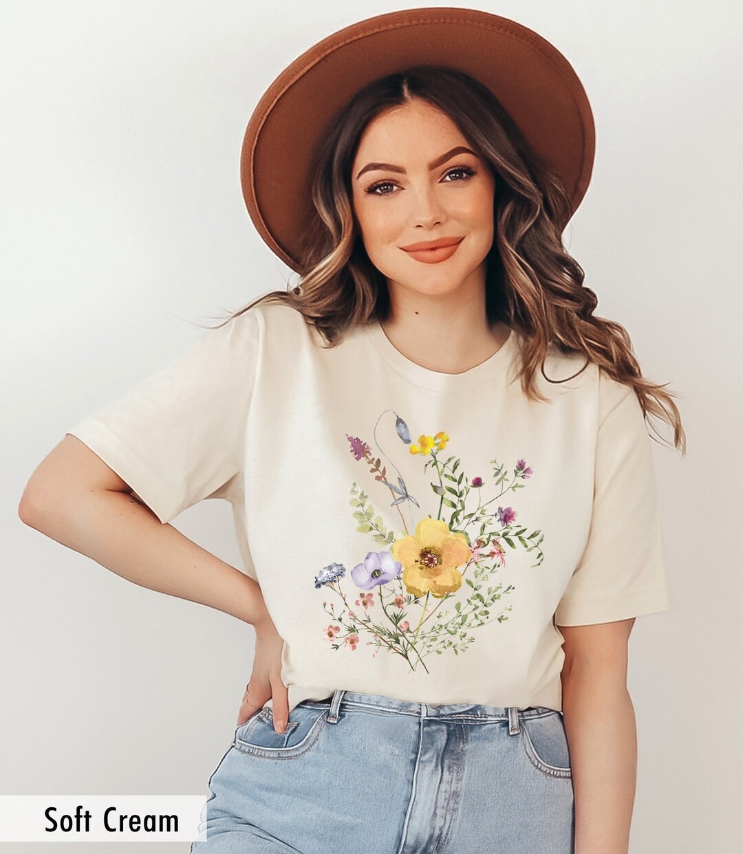 Wildflower Tshirt, Wild Flowers Shirt, Floral Tshirt, Vintage Style