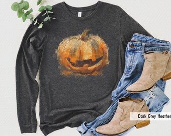 Fall Pumpkin Long Sleeve Shirt, Fall Pumpkin Shirt, Pumpkin Patch Shirts, Autumn Harvest Tee, Thanksgiving Shirt, Halloween Pumpkin Shirt