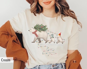 Bear Christmas Lights Shirt, Christmas Tree Shirt, Holiday Spirit Shirt, Funny Christmas Shirt, Holiday Season Shirt, Xmas Lights Shirt