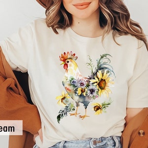 Floral Chicken Shirt, Women Chicken Shirt, Love Chickens, Mothers Day Chicken Shirt, Funny Farmer Shirt, Chicken Lover Shirt, Farm Tee