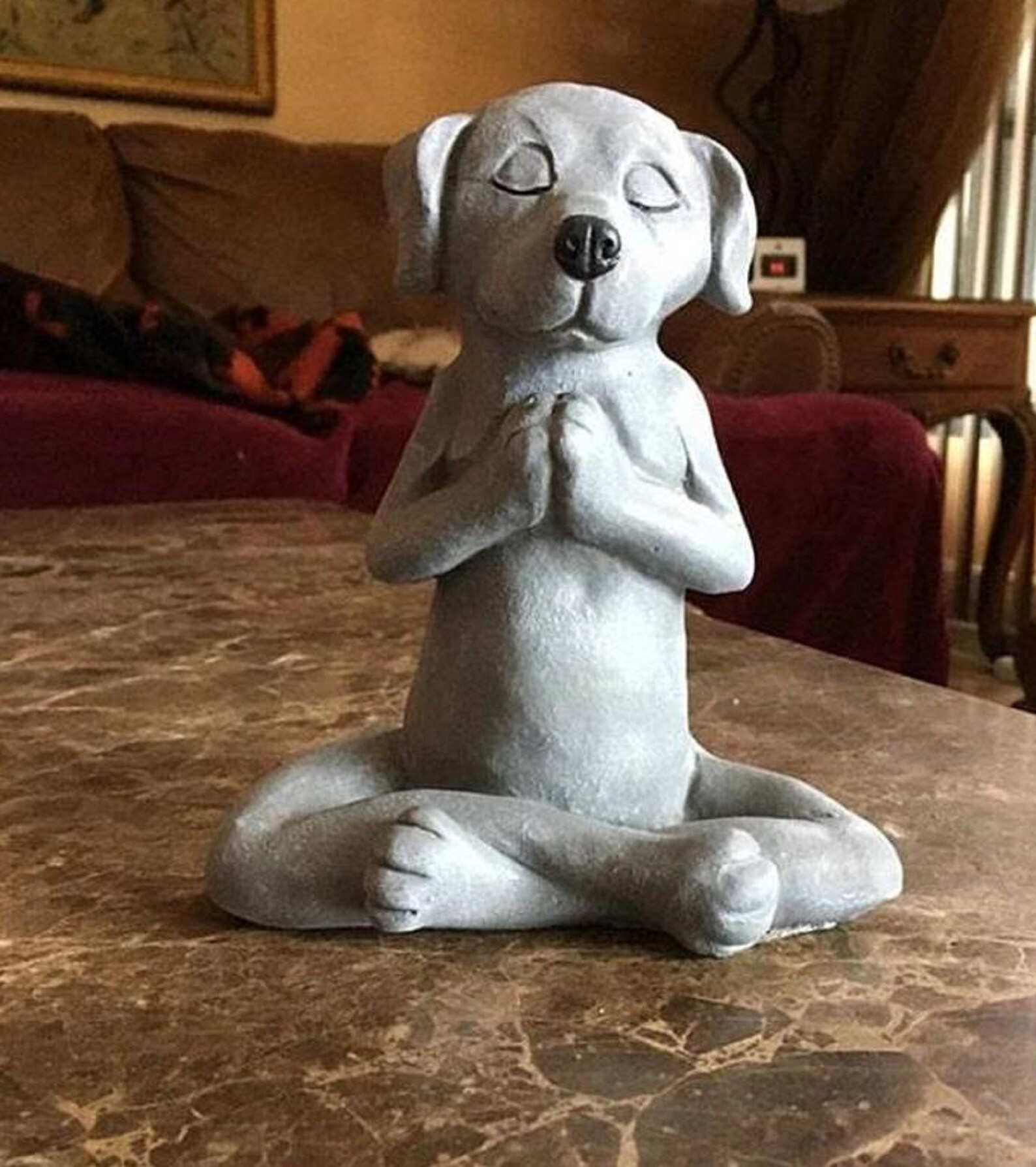 Meditating Dog StatueMeditating Dog Statue for Home Etsy