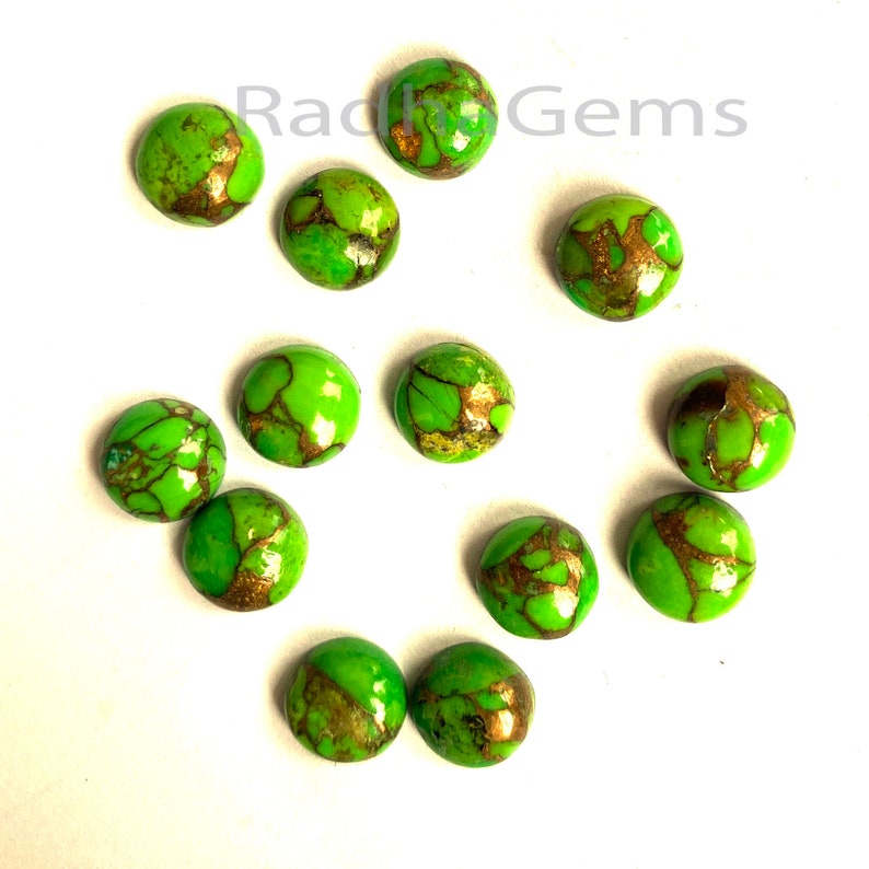 Details about   5MM Natural Green Copper Turquoise Round Cabochon Best Quality Loose Gemstone 