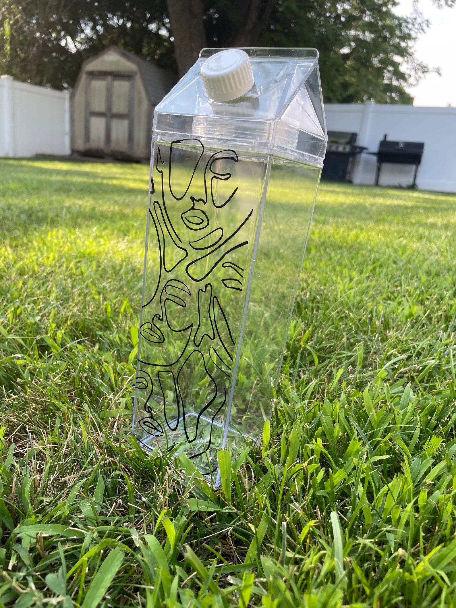 Bouteille en plastique de carton de lait esthétique Etsy France
