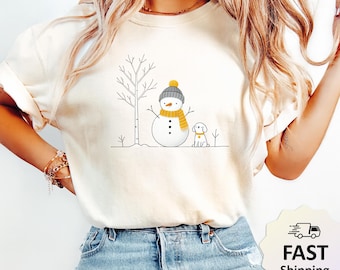 Comfort Colors Snowman Christmas Sweatshirt
