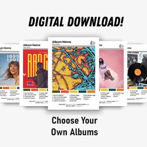 Benutzerdefiniertes Albumposter - Wählen Sie Ihr Album, benutzerdefiniertes Musikposter, personalisiertes Albumposter, Albumwandkunst, besonderes Geschenk für Musikfan, Poster