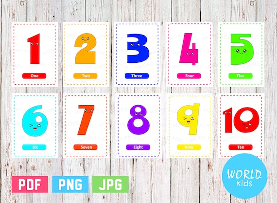 learning number flashcards
