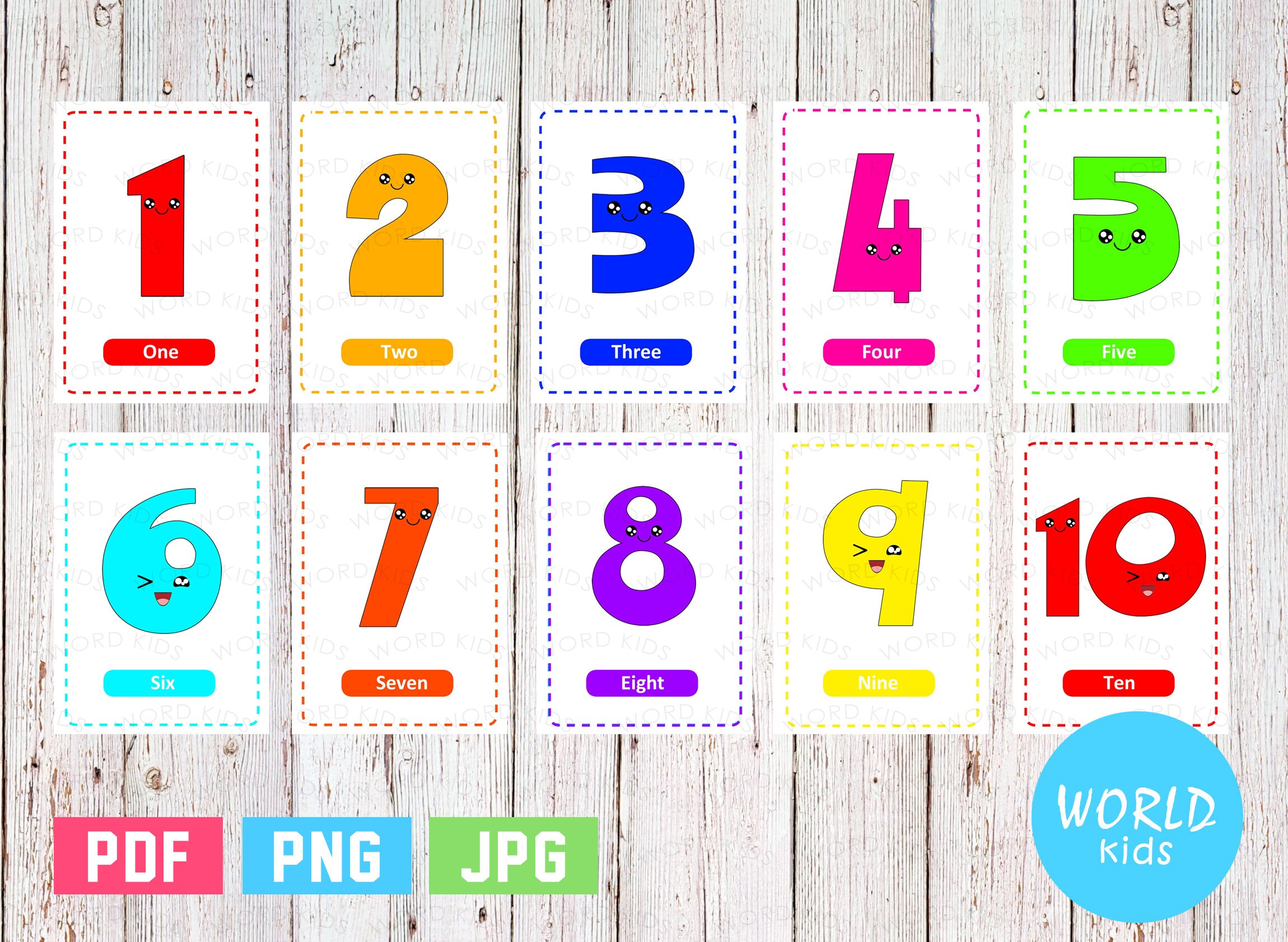 learning number flashcards numbers 1 20 homeschool etsy