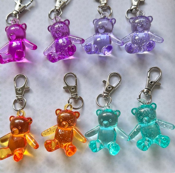 Handmade Colorful Gummy Bear Key Chains With Lobster Clasp - Cute