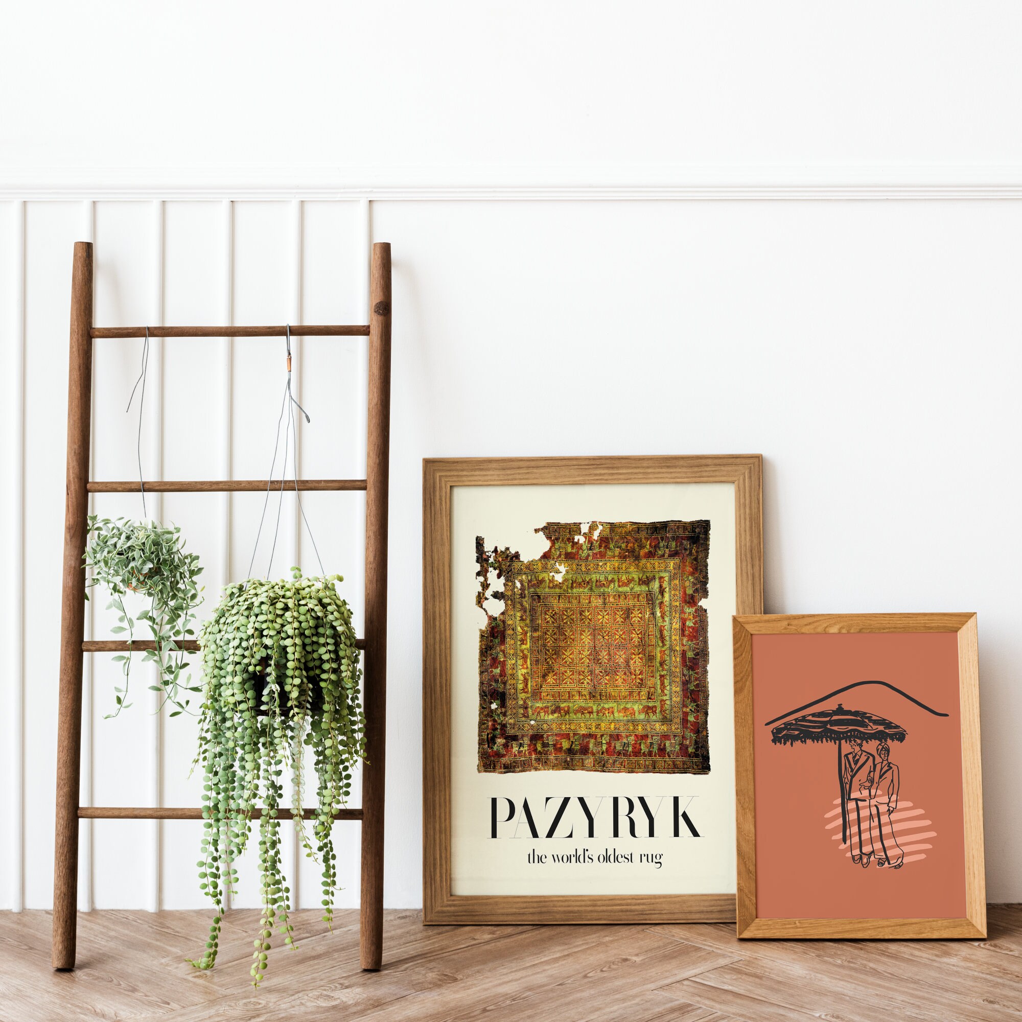 Pazyryk Rug Print Vintage Carpet Wall Art Ancient Nomadic Etsy