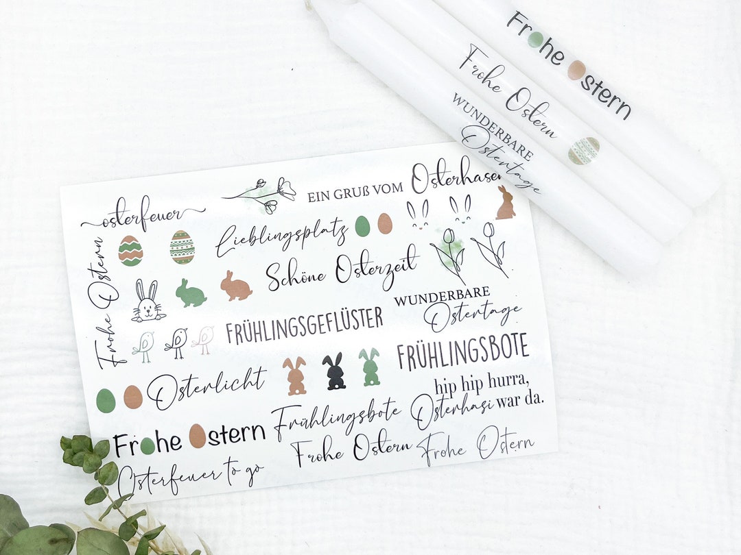 Easter Candles DIY Lettering for at Least 15 Candles Etsy