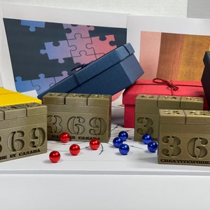 369 Puzzle Box / 3D gedruckt / Magnetisch / Mechanisch