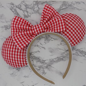 Gingham Checkered Minnie inspired Ears