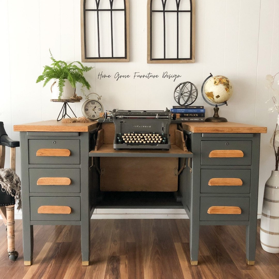 SOLD Vintage Typewriter Desk Etsy