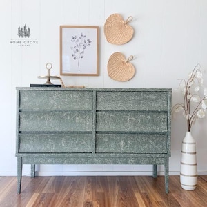 Unikat MCM Holz Kommode mit sechs Schubladen