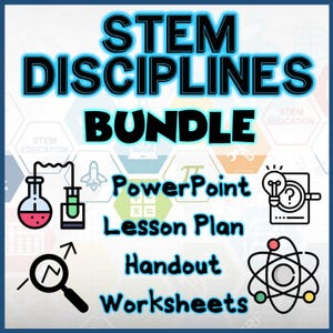 STEM Skills & Disciplines Bundle | PowerPoint Presentation | Lesson Plan | Worksheets | Handouts for Education