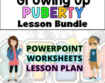 Growing Up Puberty FOR BOYS and GIRLS Bundle | Presentation & Lesson Plan | Handouts | Educational Worksheets