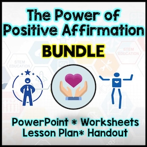 Positive Affirmations for Teens Lesson Workbook, Self-Esteem, Counseling Mental Health for Teens, Growth Mindset, Motivation Printable
