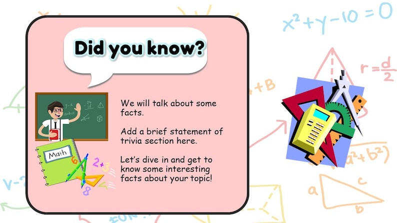 Editable Math Powerpoint Template: Middle & High School Teaching ...