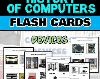 History of Computer Devices Flashcards: Educational Learning Aid (20 Cards)