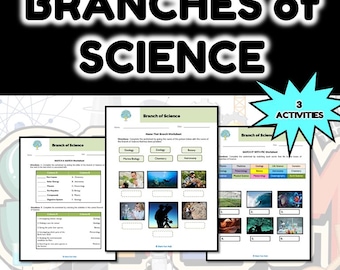 Branches of Science Worksheets | STEM Activities | Educational Resources | Homeschool Learning | Printable Worksheets