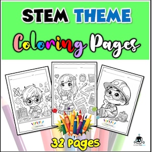STEM Coloring Pages For Kids | STEM Themed Activities | Educational Coloring Sheets | Fun STEM Kids