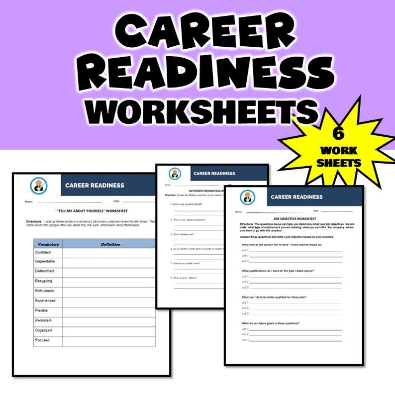 Career Readiness Bundle: Job Interview Skills, Worksheets (digital ...