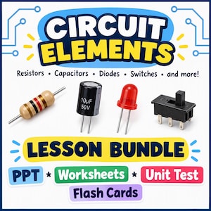 Circuit Electronics  Symbols Lesson STEM Workbook Electric Electricity Vocational Education Switches Resistors Voltage