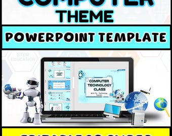 Computer Technology PowerPoint Template: Editable Classroom Slides (Digital Download)