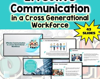 Communication efficace dans une main-d'oeuvre intergénérationnelle | Compétences en communication d'entreprise | Intelligence émotionnelle de l'équipe PowerPoint modifiable