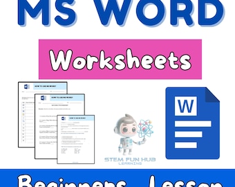 Basics of Microsoft Word for Beginners Worksheets Activity