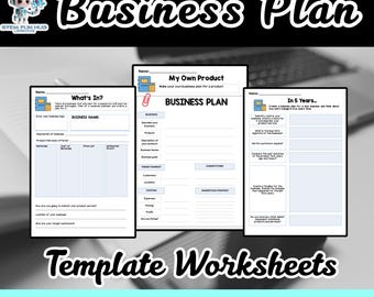 Digital Business Plan Template Worksheet for High School Entrepreneurs