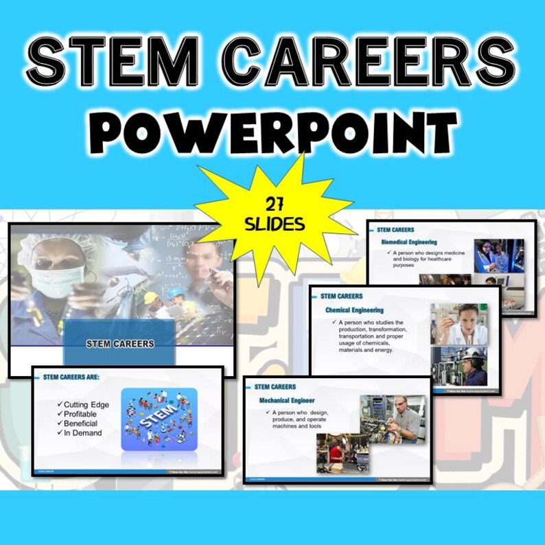 STEM Career Lesson Bundle: Powerpoint, Worksheets, Handouts (digital ...